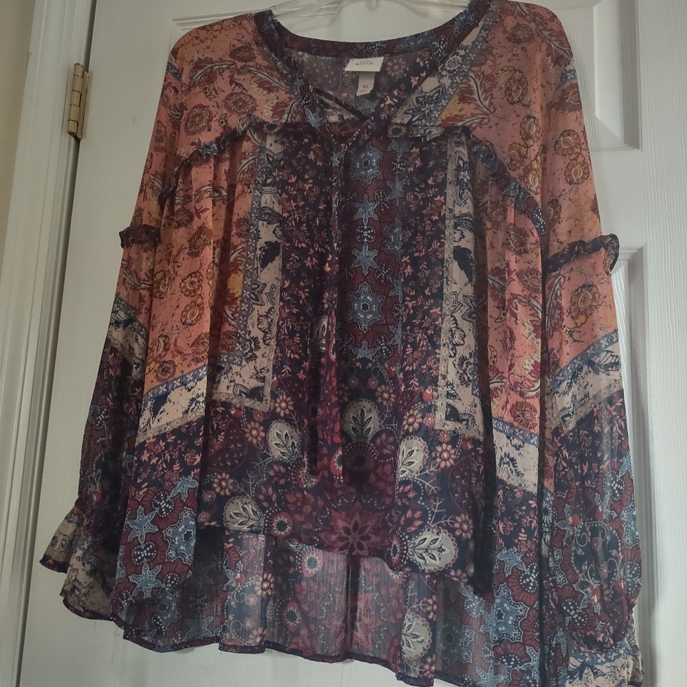 XL Knox Rose multi colored blouse